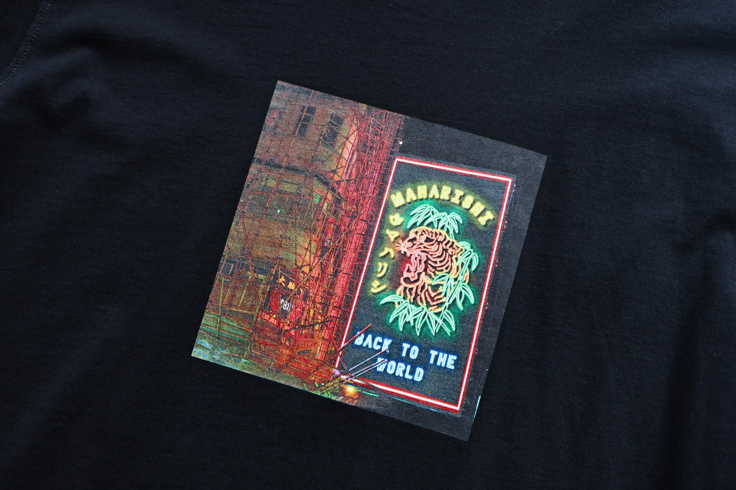 MAHARISHI 1281 NEON TIGER T-SHIRT : BLACK