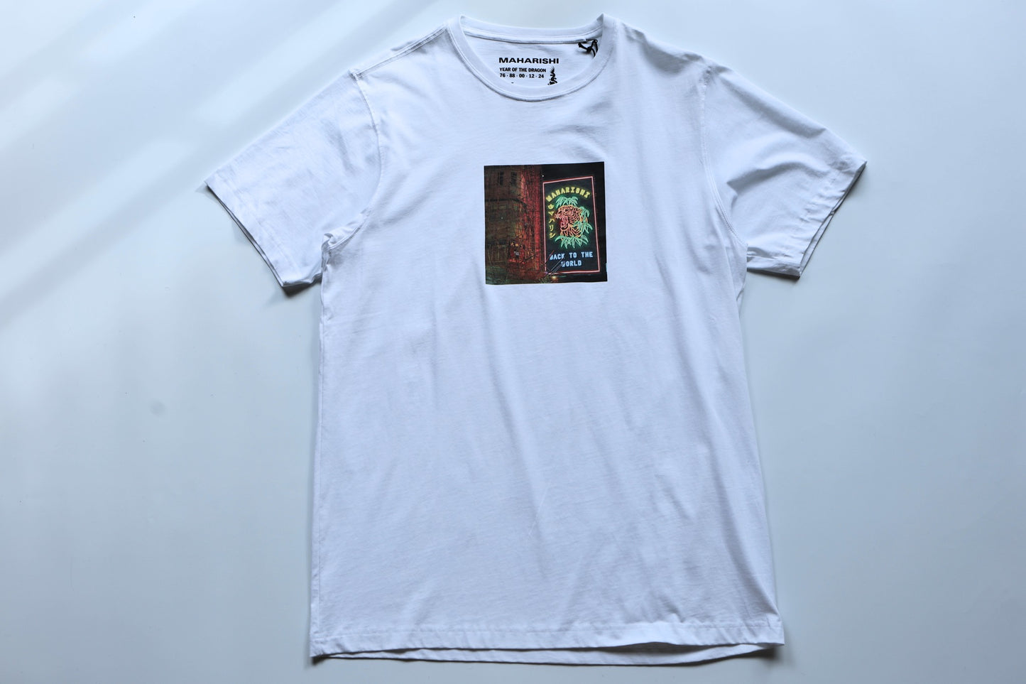MAHARISHI 1281 NEON TIGER T-SHIRT : WHITE