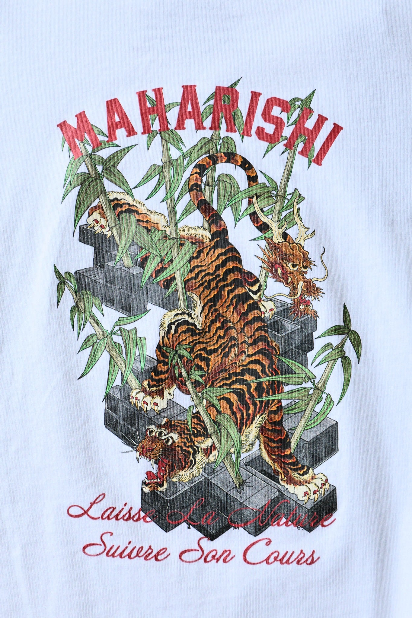 MAHARISHI 1280 TAKE TORA T-SHIRT : WHITE