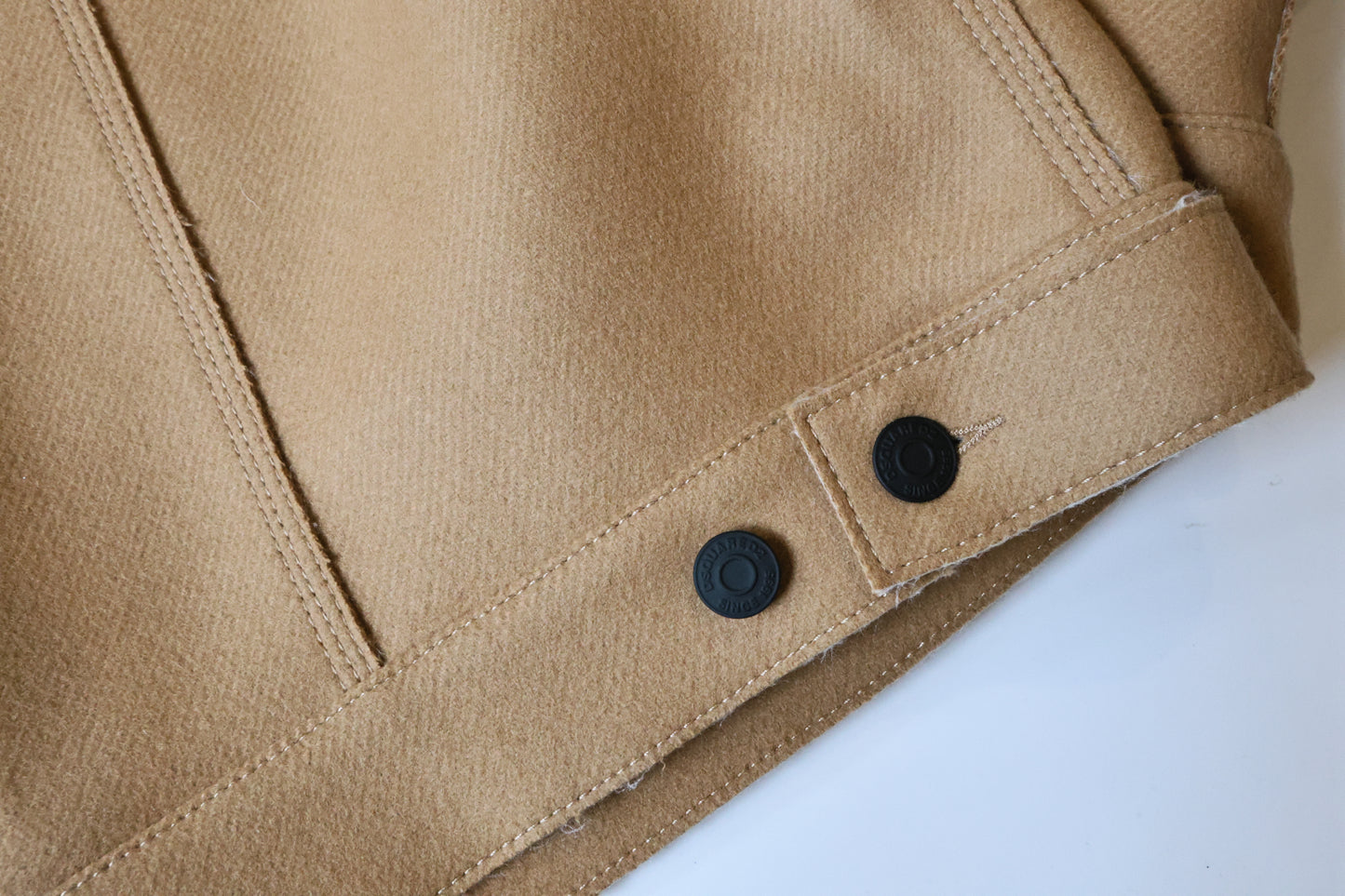 DSQUARED2 23PF FELTED WOOL JEAN JACKET S74AM1537