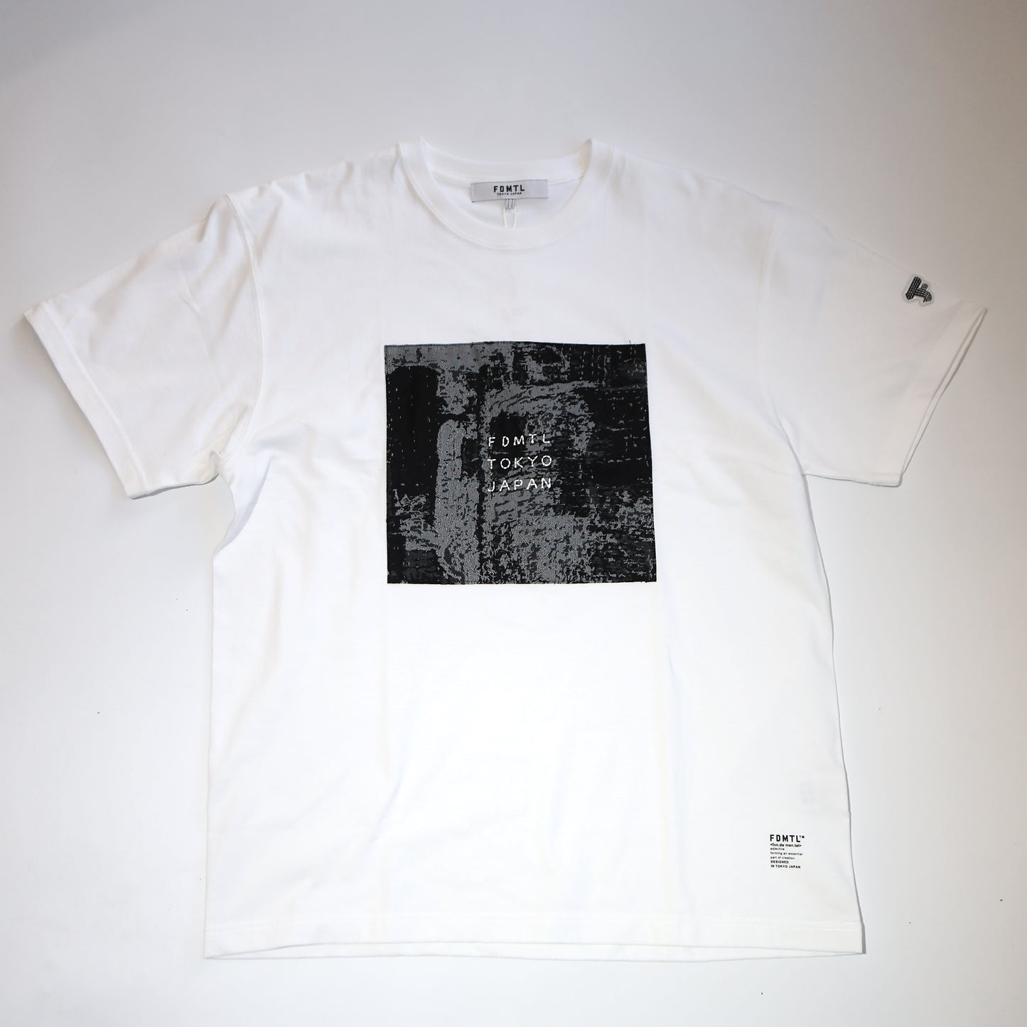 FDMTL FA25/TE15 SQUARE JACQUARD TEE WHITE
