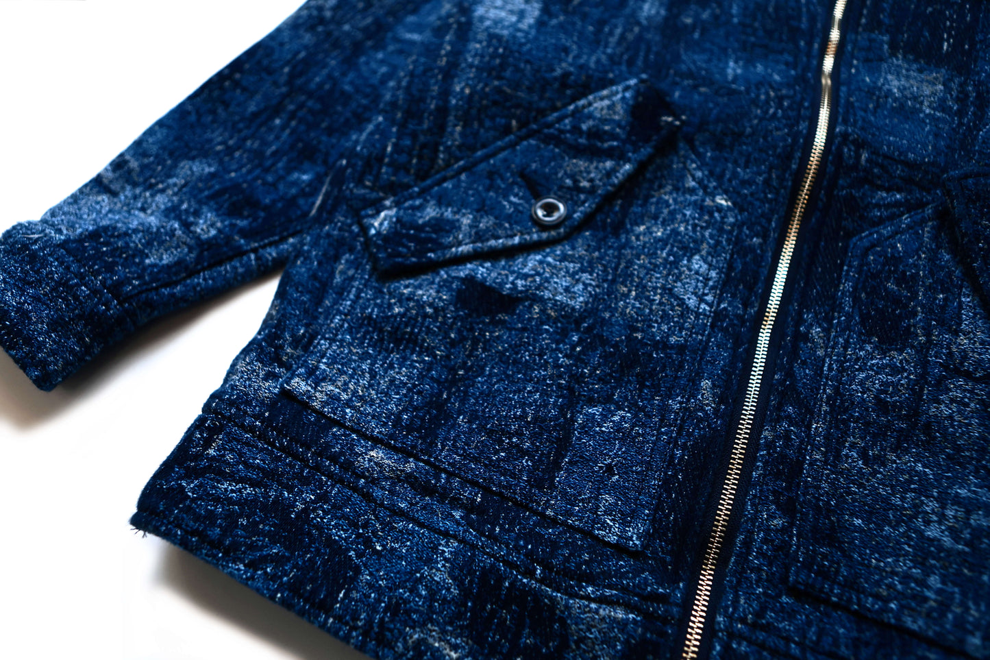 FA24/JK44B JACQUARD BORO BLOUSON RINSE