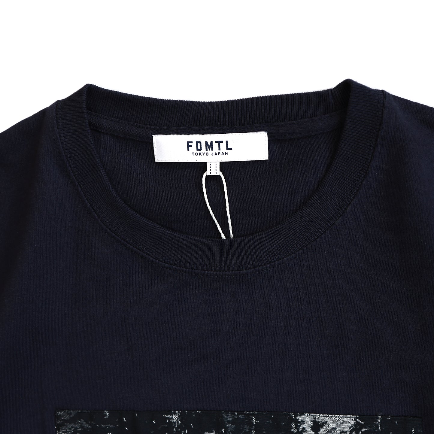 FDMTL FA25/TE15 SQUARE JACQUARD TEE NAVY