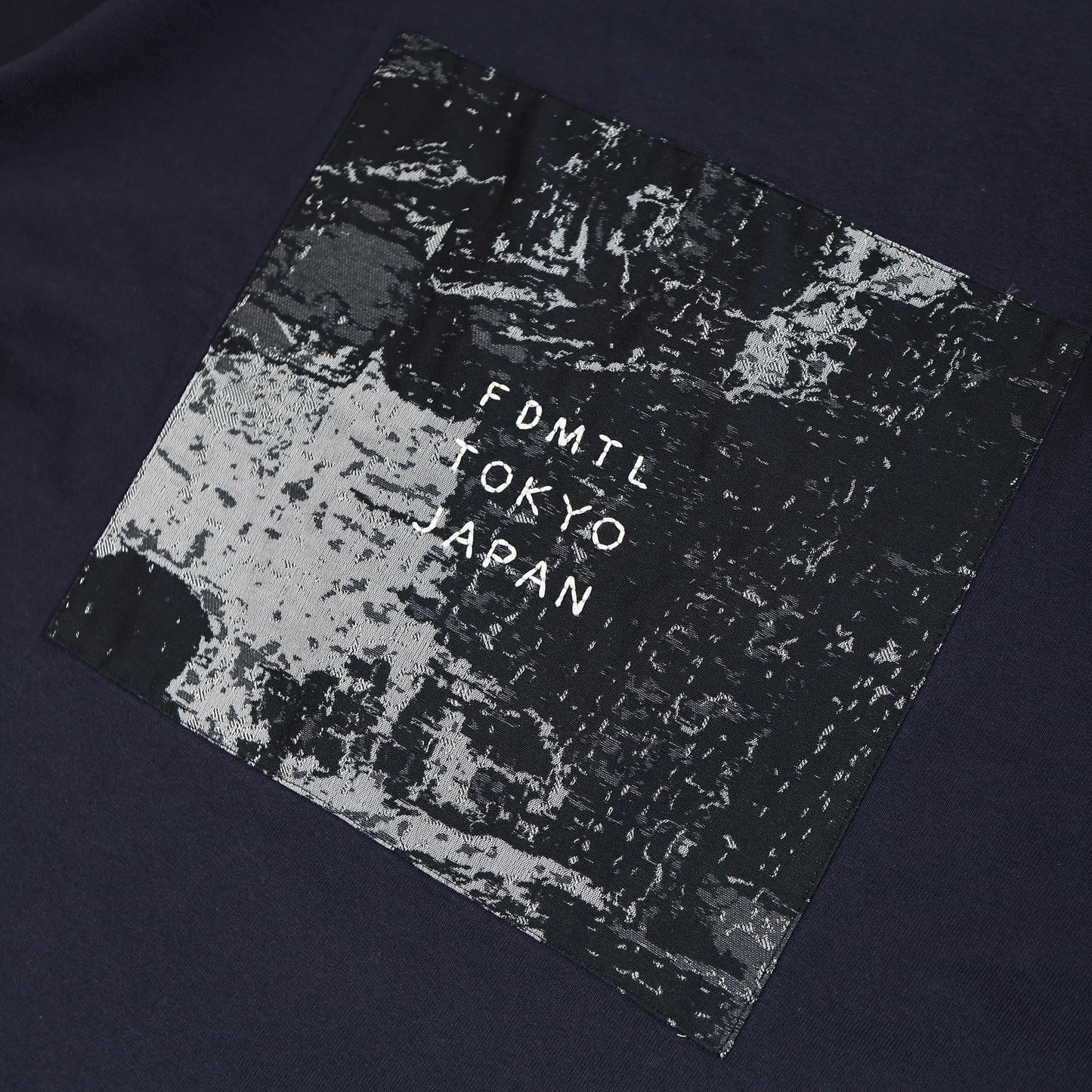 FDMTL FA25/TE15 SQUARE JACQUARD TEE NAVY