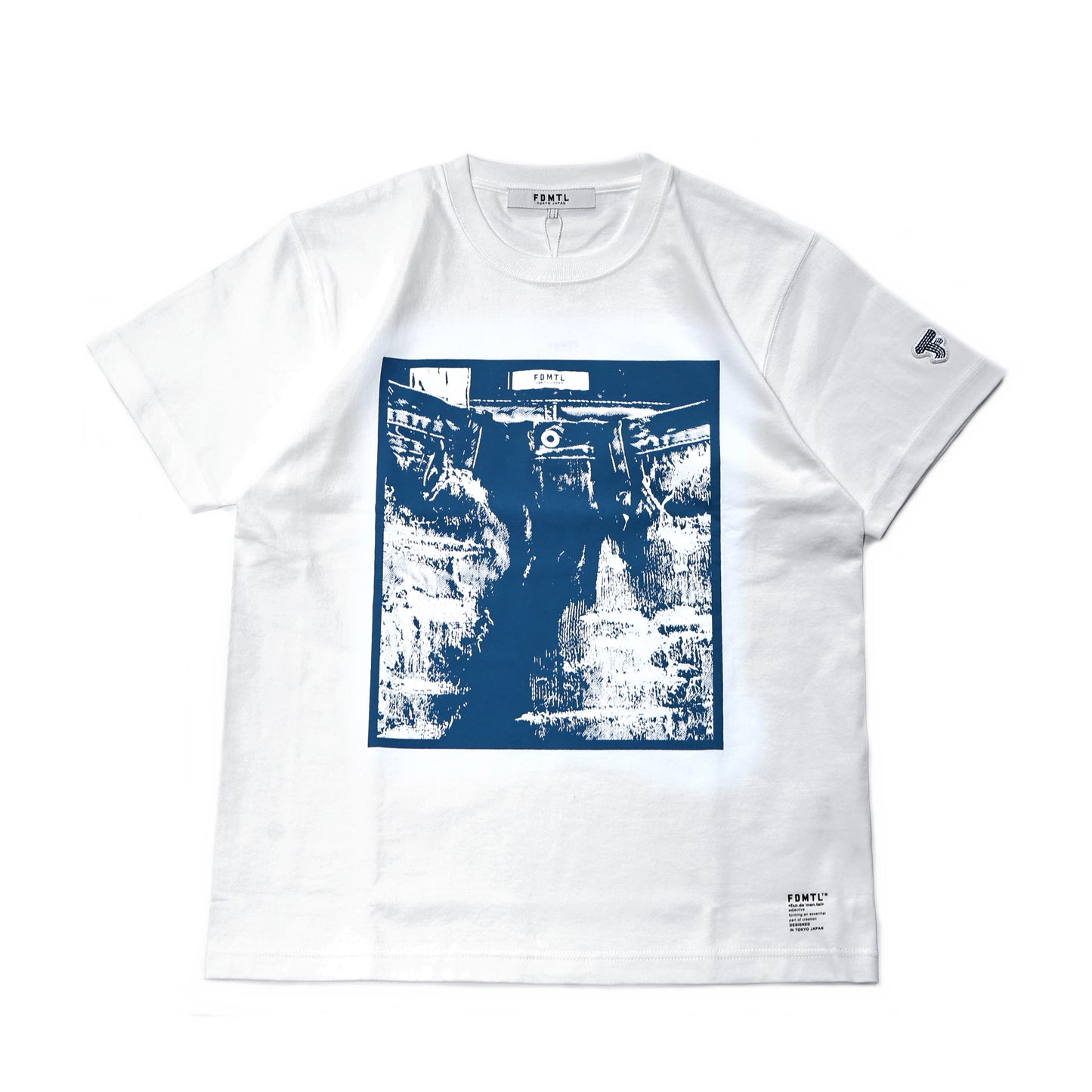 FDMTL FA24/TE35 DENIM PRINT TEE WHITE