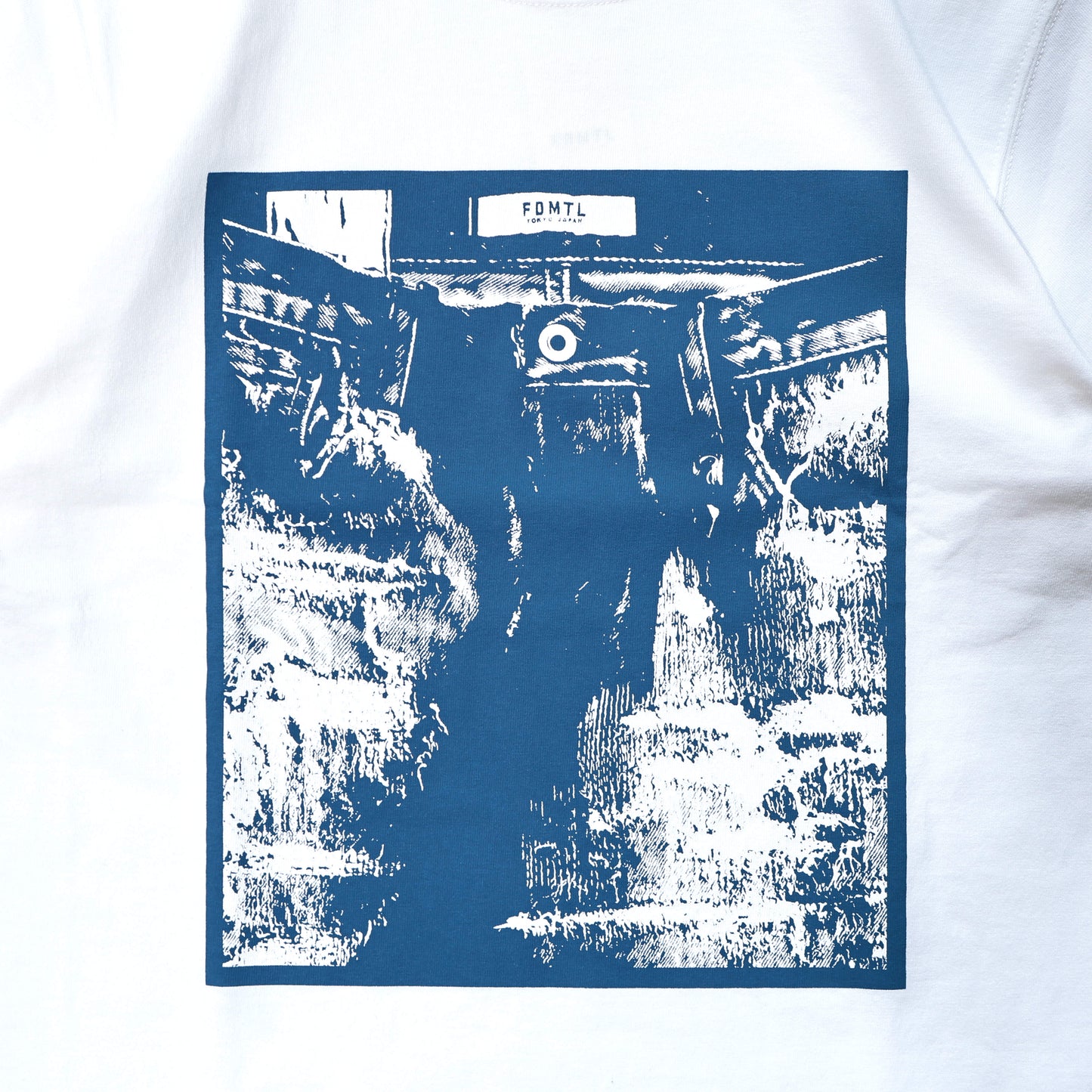 FDMTL FA24/TE35 DENIM PRINT TEE WHITE