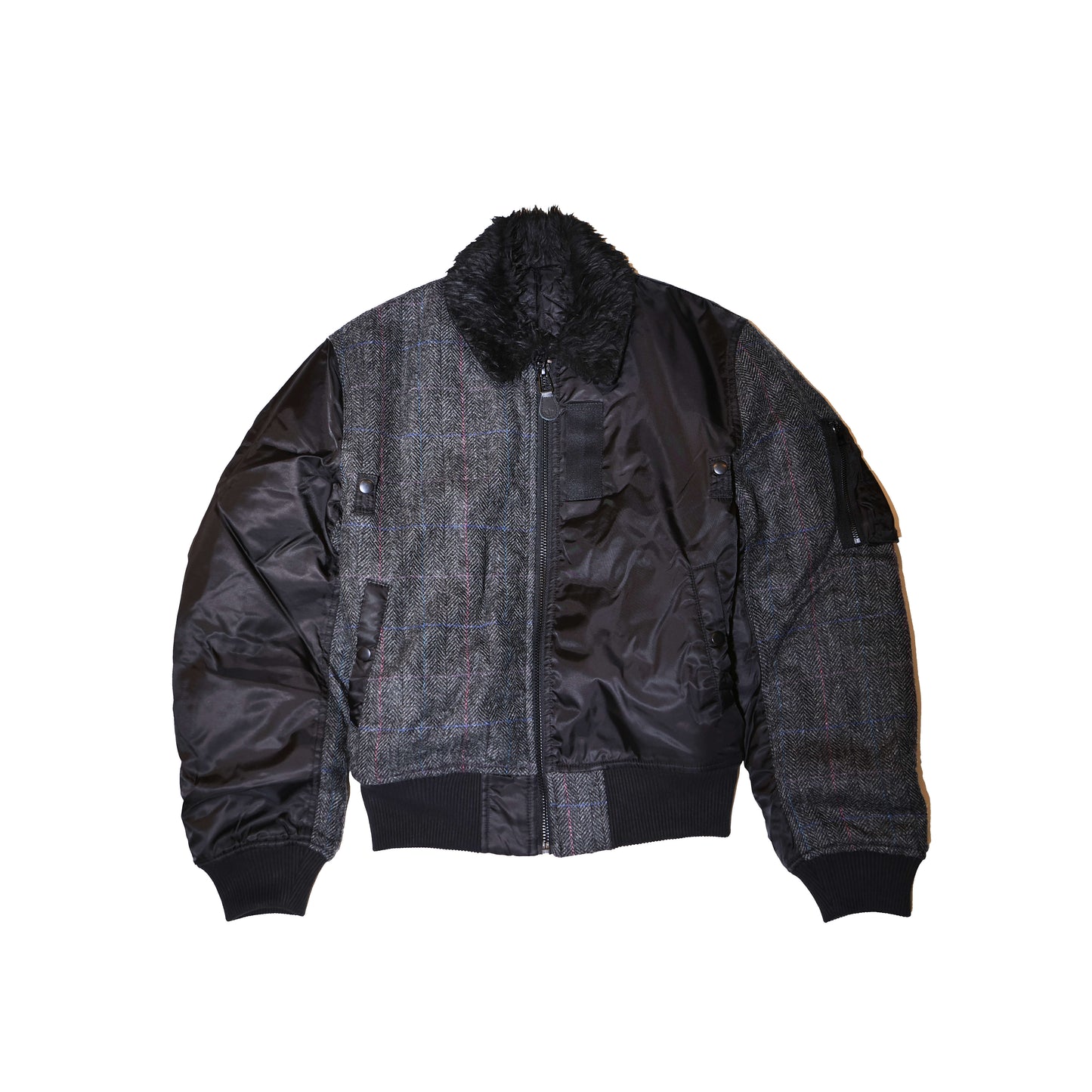 MAHARISHI 5332 B15 WOOL FLIGHT JACKET : BLACK