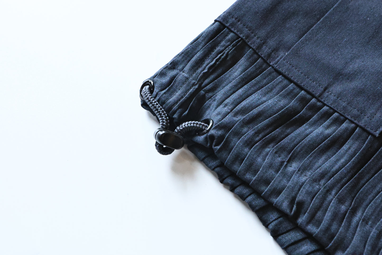 FDMTL 24FA FA24/PN25 PLEATED SHORT CARGO PANTS NAVY