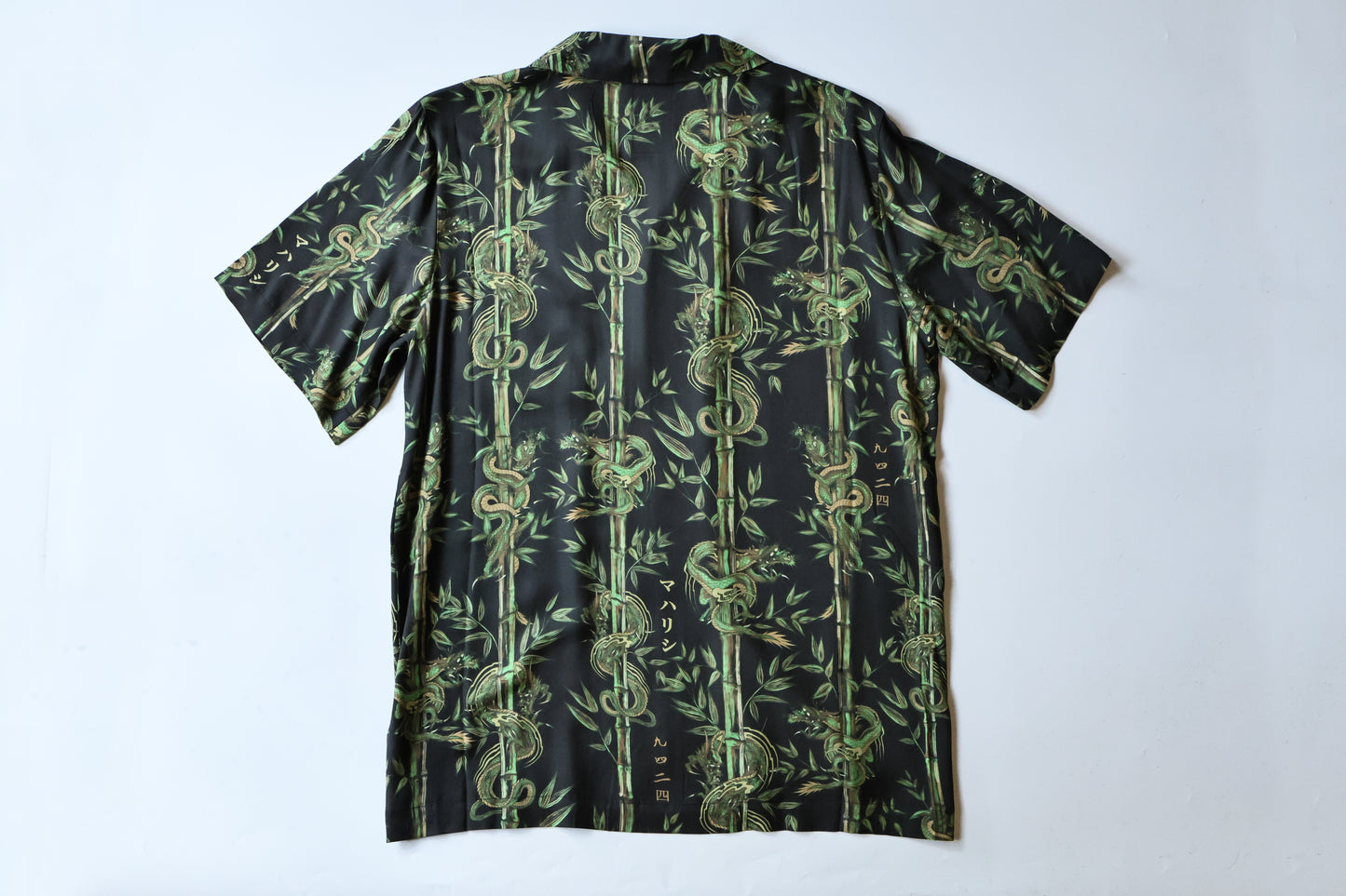 MAHARISHI 5122 DRAGON BAMBOO CAMP COLLAR SHIRT - BLACK