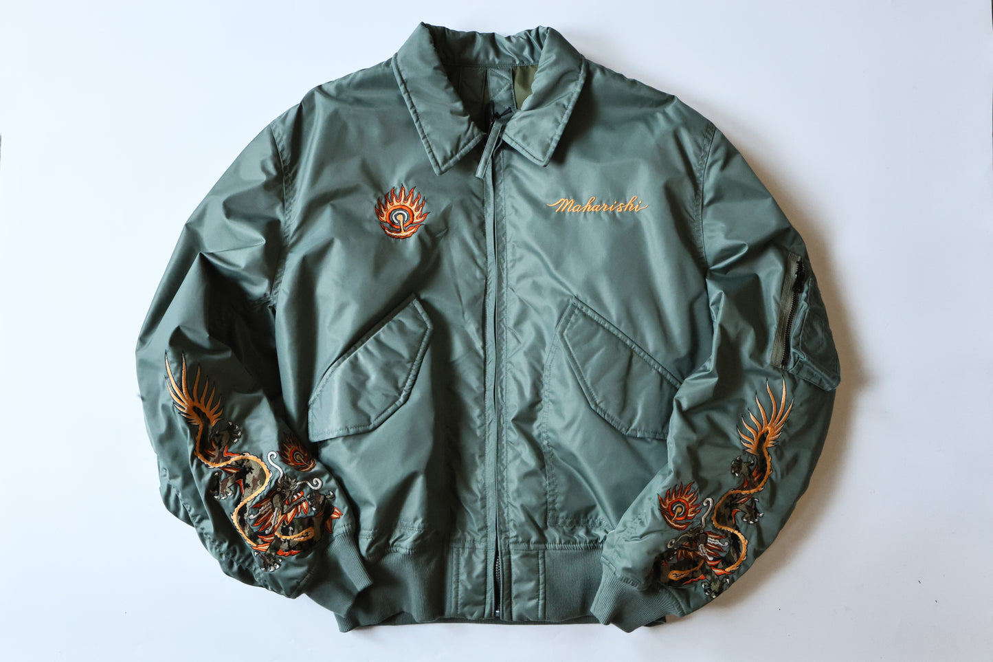 MAHARISHI 5059 DRAGON CWU-45 FLIGHT JACKET SAGE
