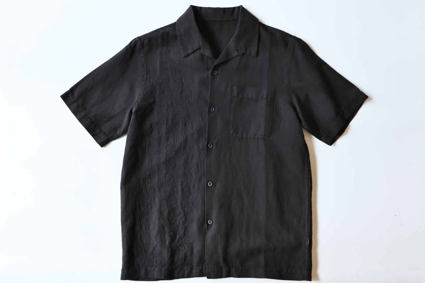 MAHARISHI 5078 DRAGON BAMBOO EMB.HEMP SHIRT BLACK