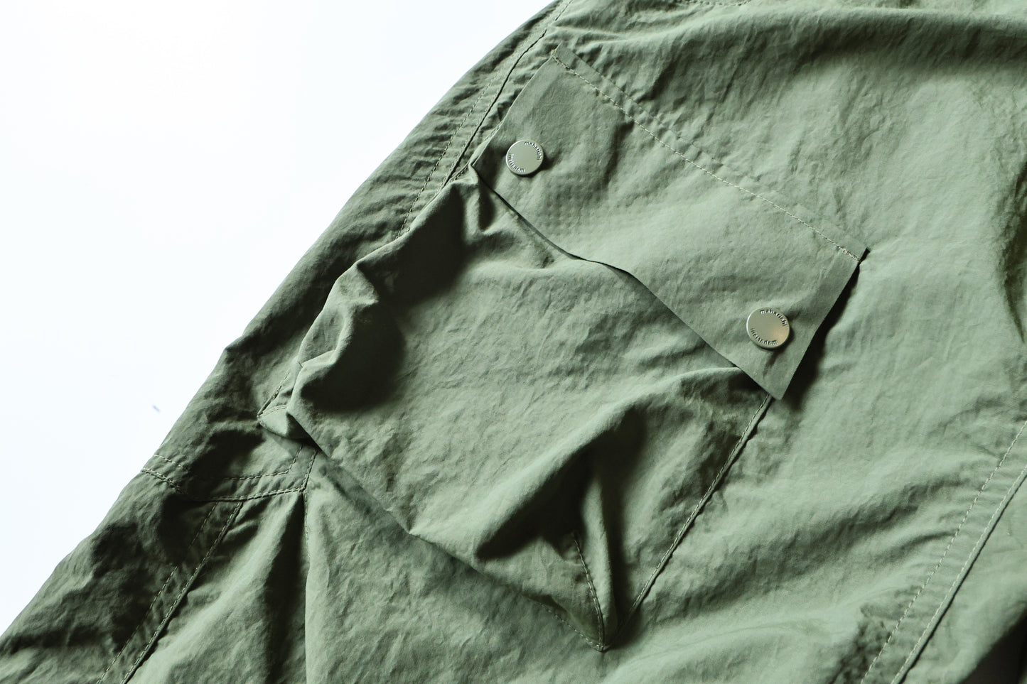 MAHARISHI 5040 VEG-DYED CARGO TRACK PANTS OLIVE