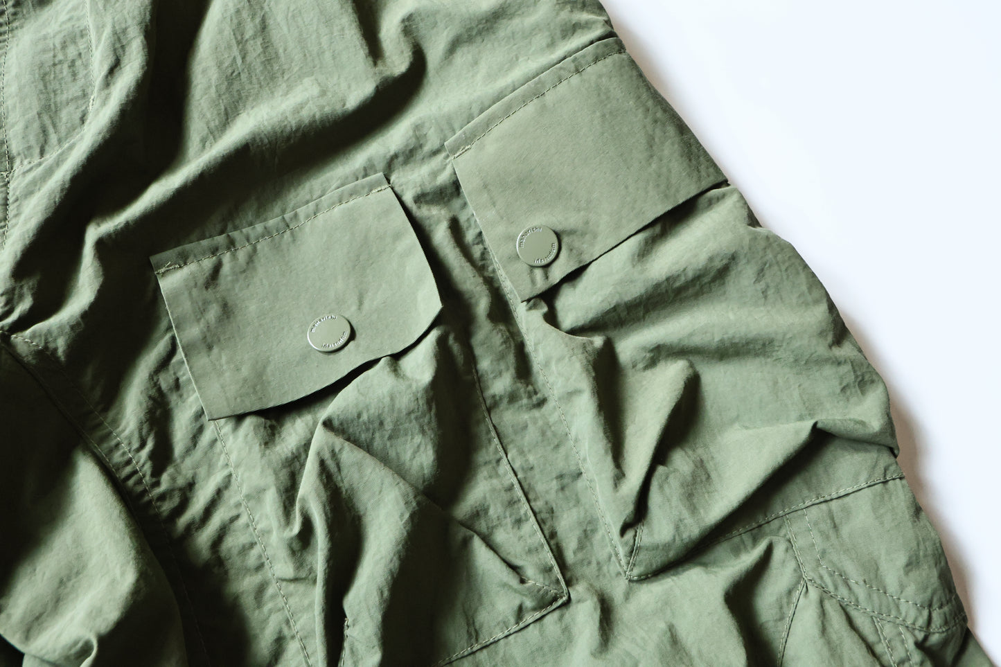 MAHARISHI 5040 VEG-DYED CARGO TRACK PANTS OLIVE