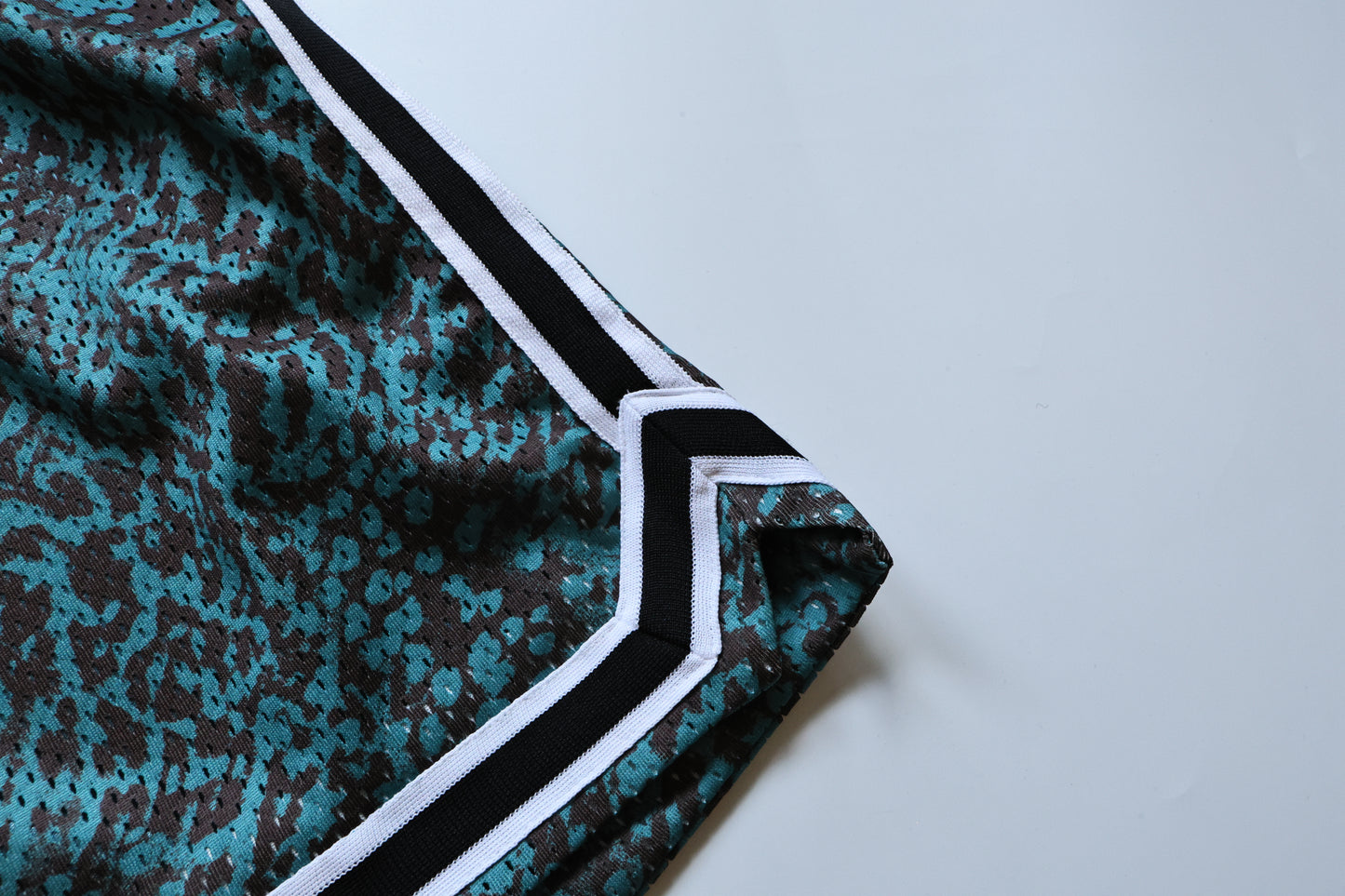 JOHN ELLIOTT EDITION GAME SHORTS TURQUOISE LEOPARD
