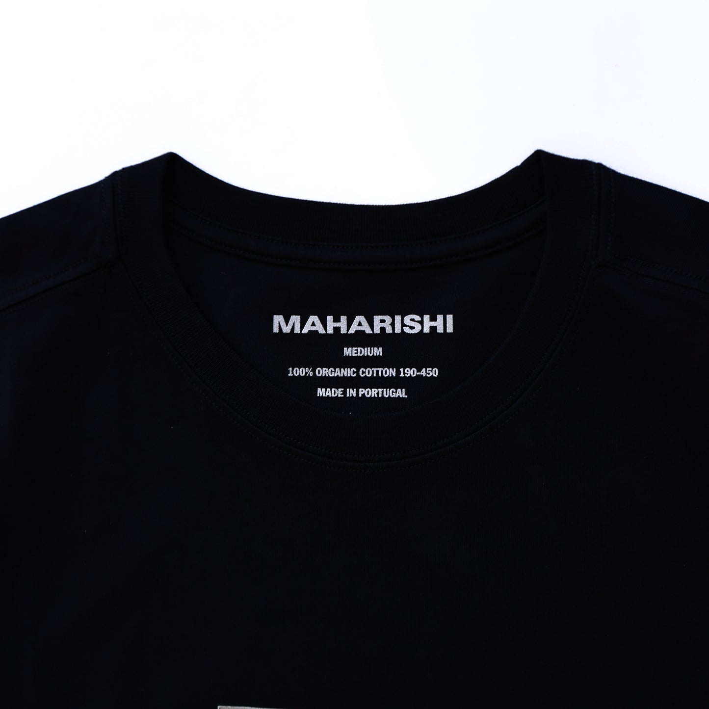 MAHARISHI 1493 Black Crow White Heron T-Shirt Black