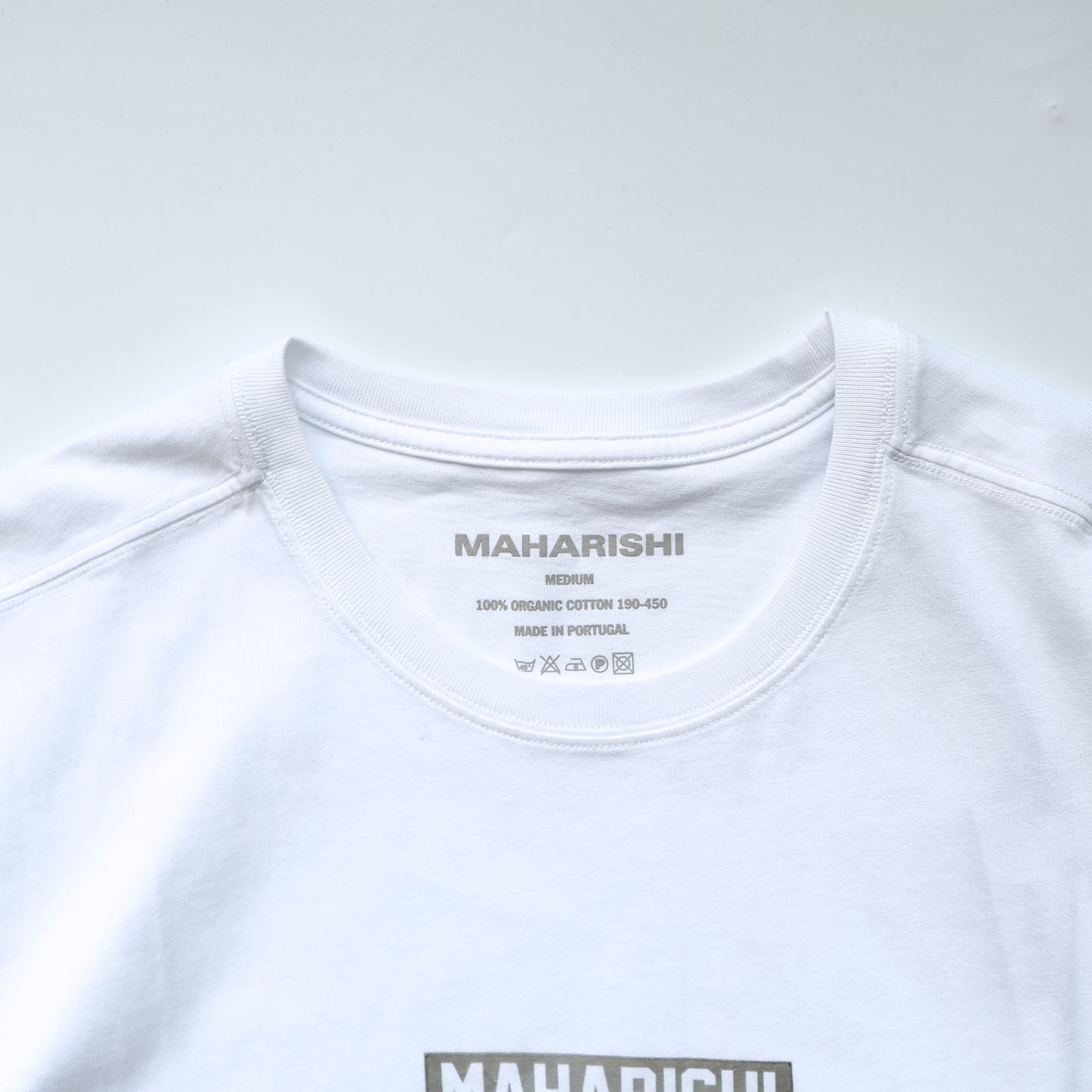 MAHARISHI 1493 Black Crow White Heron T-Shirt White