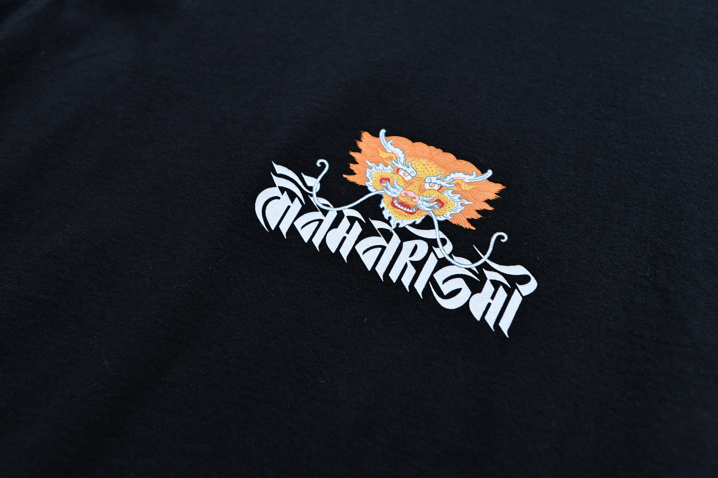 MAHARISHI 1261 ABUNDANCE DRAGON CIRCLE T-SHIRT : BLACK