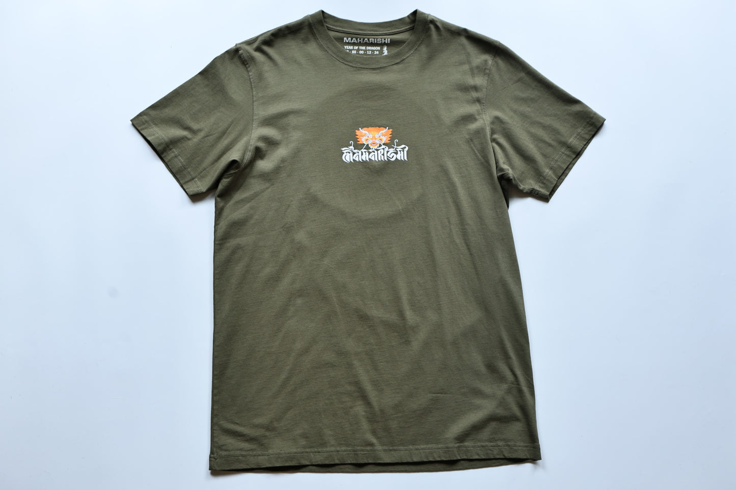 MAHARISHI 1261 ABUNDANCE DRAGON CIRCLE T-SHIRT : OLIVE