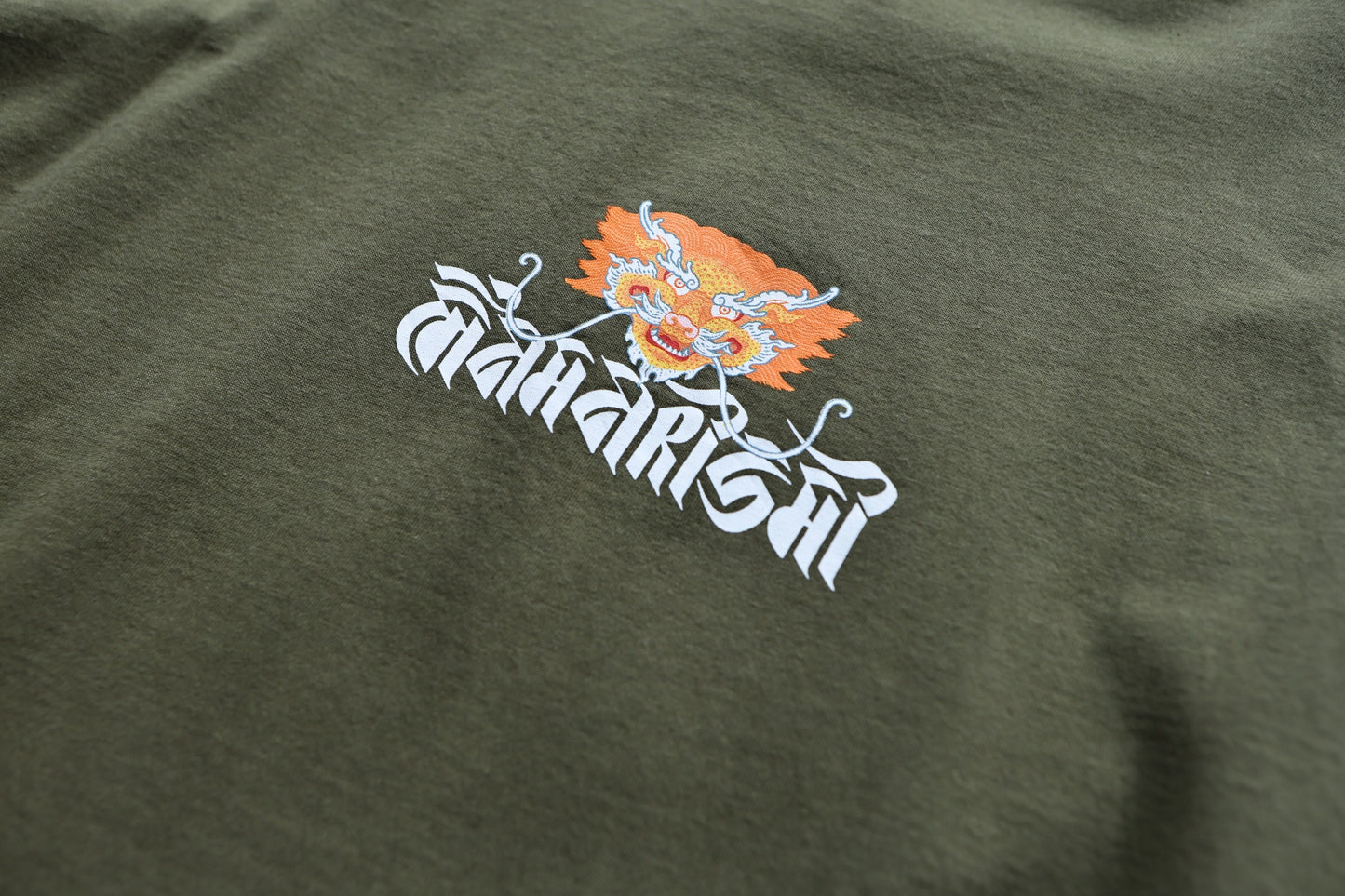 MAHARISHI 1261 ABUNDANCE DRAGON CIRCLE T-SHIRT : OLIVE