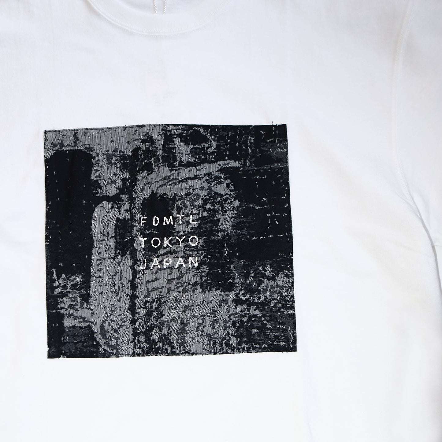 FDMTL FA25/TE15 SQUARE JACQUARD TEE WHITE