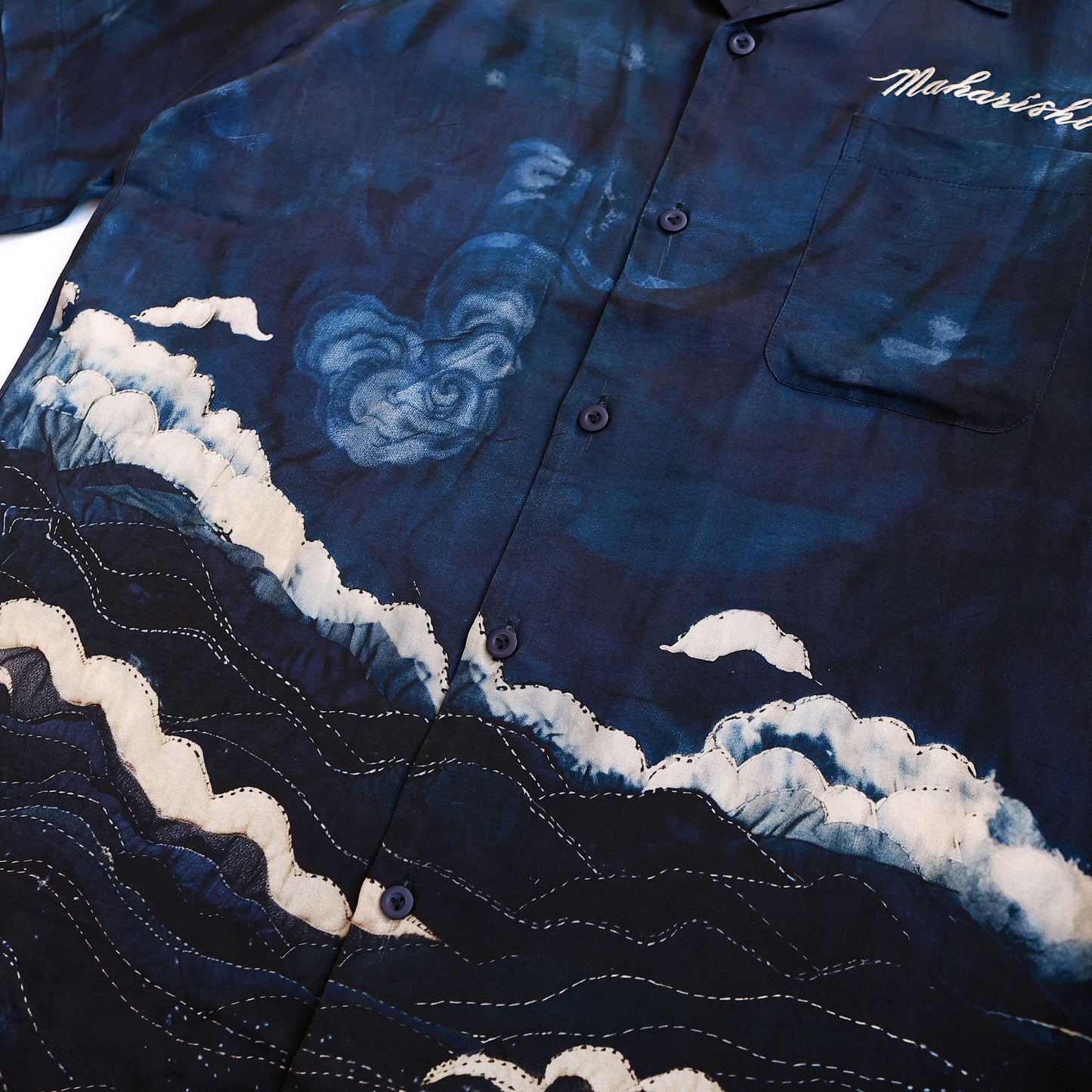 MAHARISHI 6230 BORO CRANE CAMP COLLAR SHIRT