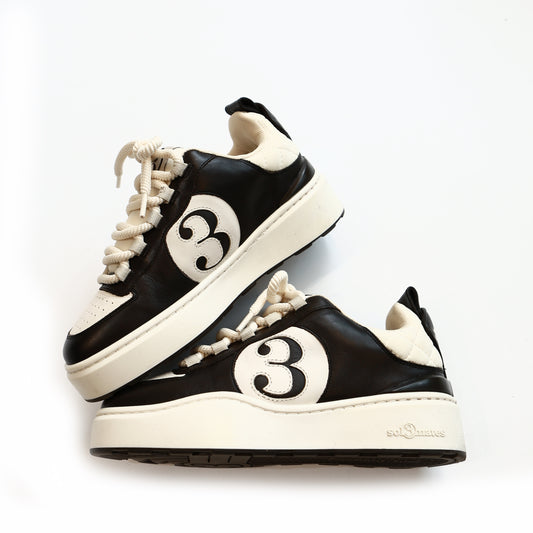 SOL3MATES 320 SNEAKER-BLACK WHITE
