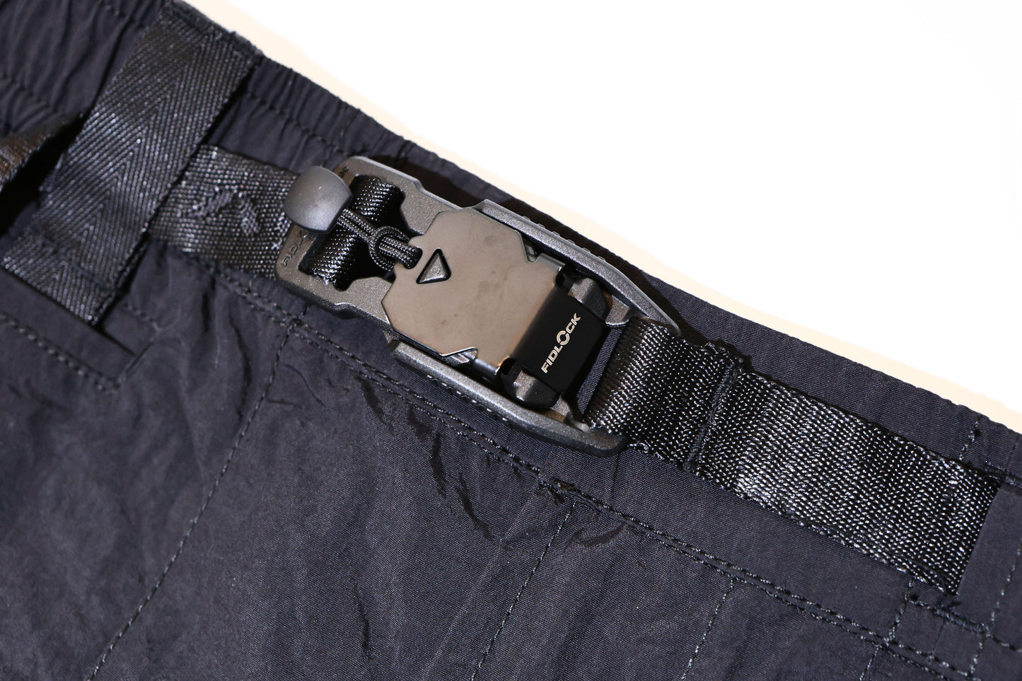 MAHARISHI 5282 VEG DYED ASYM CARGO TRACK PANTS : BLACK