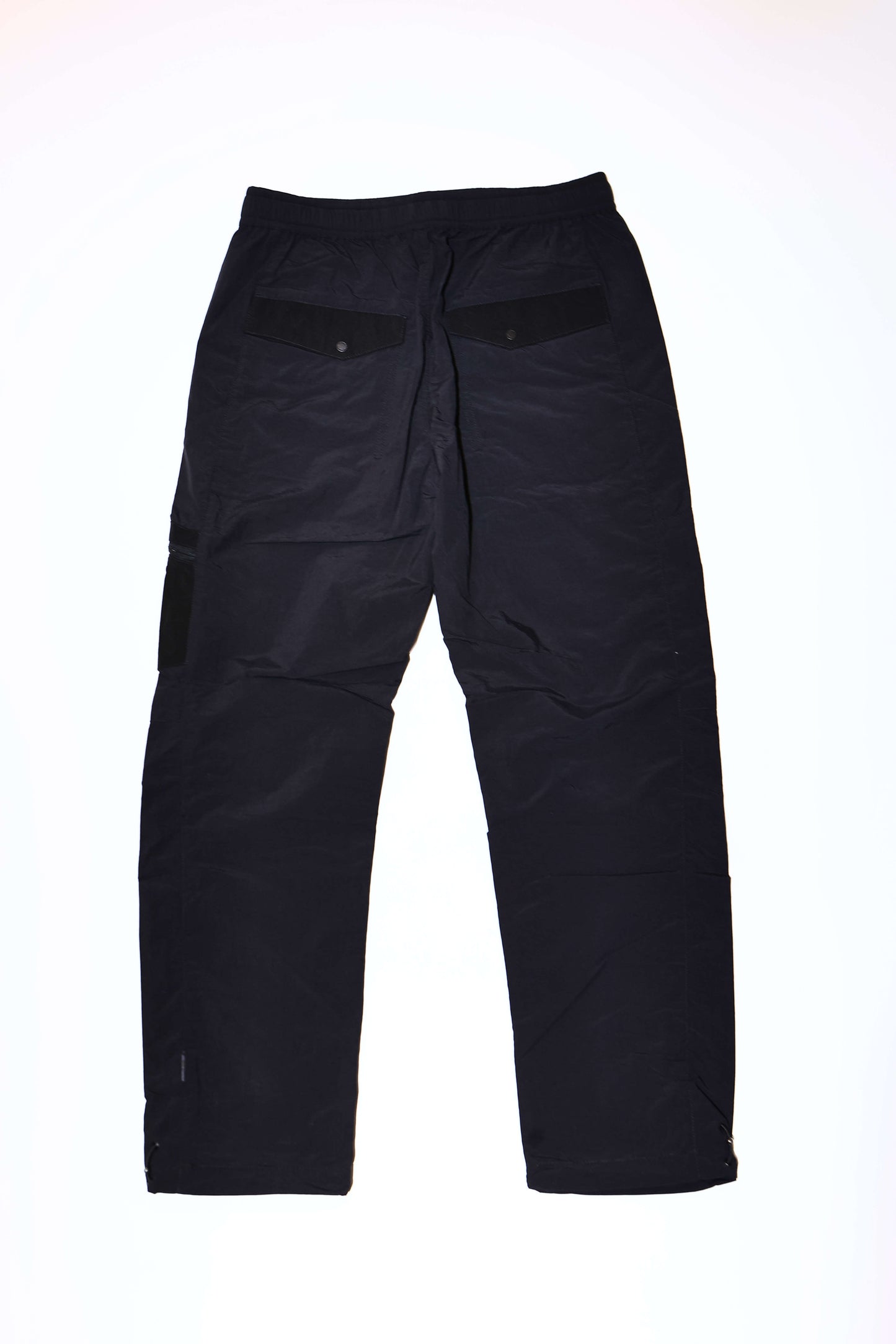 MAHARISHI 5282 VEG DYED ASYM CARGO TRACK PANTS : BLACK