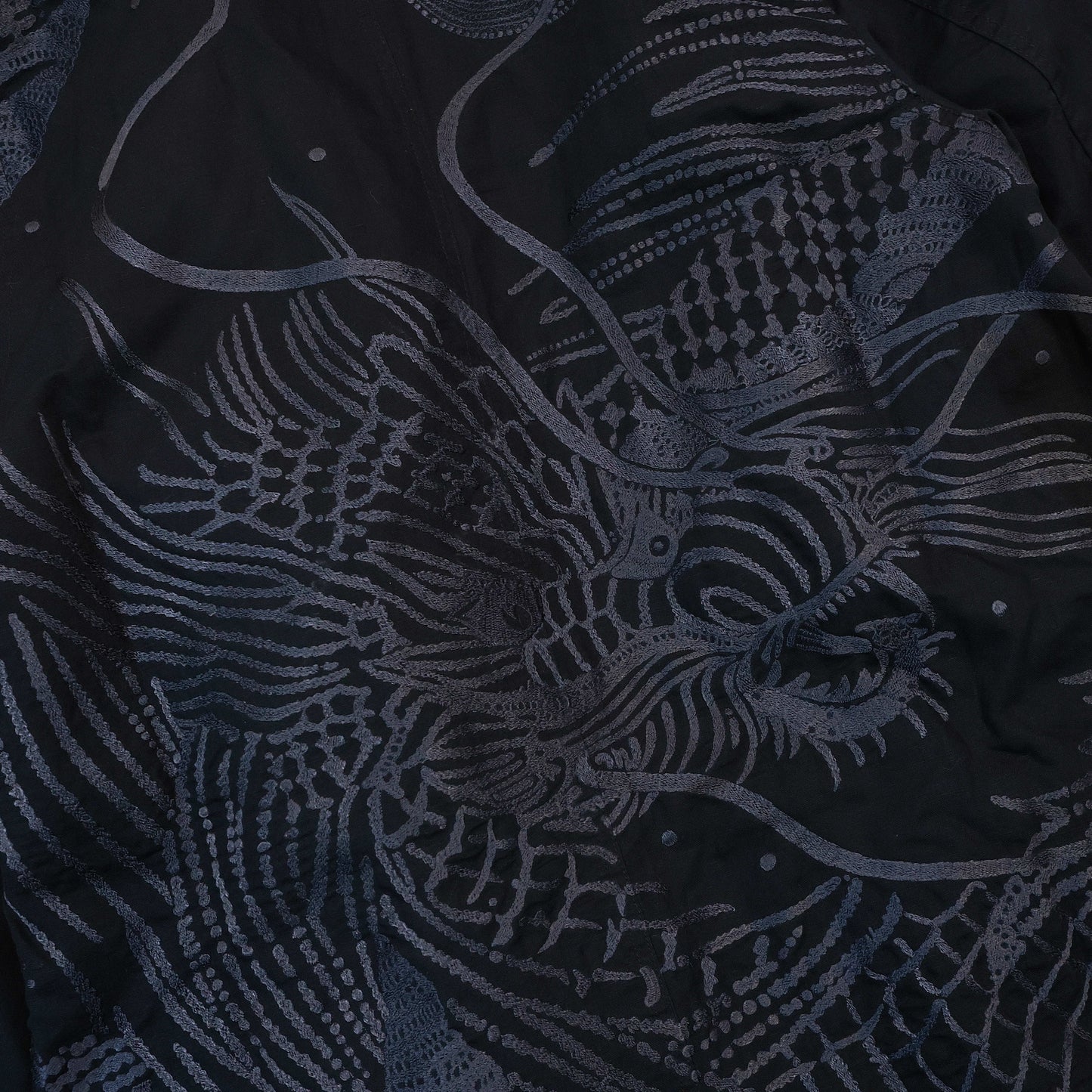 MAHARISHI 2210 LINEAR SNOW DRAGON EMBROIDERED MA MAC COAT