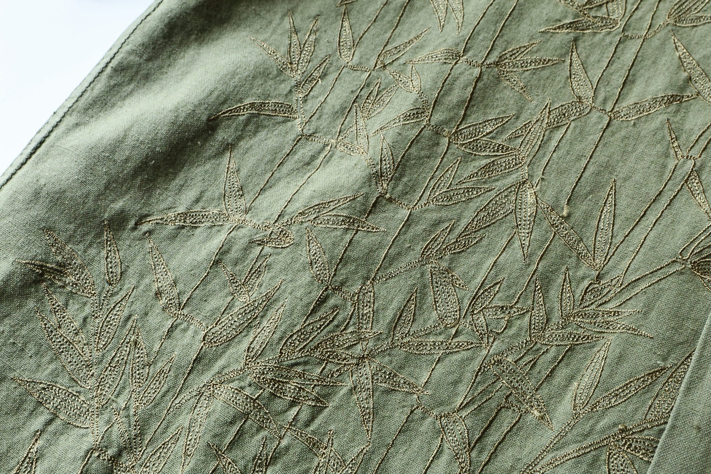 MAHARISHI 5078 DRAGON BAMBOO EMB.HEMP SHIRT OLIVE
