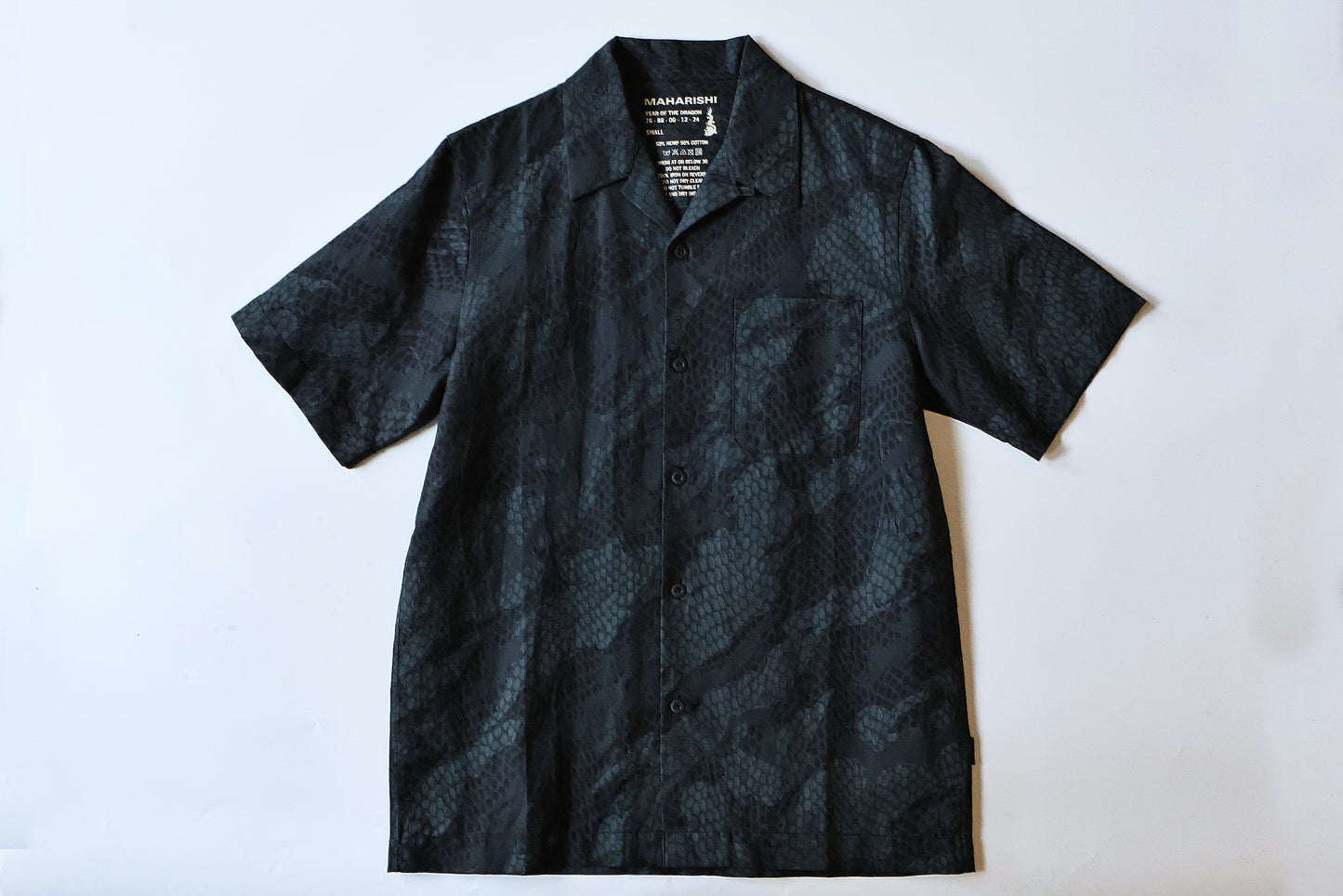 MAHARISHI 5071 CAMO HEMP SUMMER SHIRT SUBDUED NIGHT