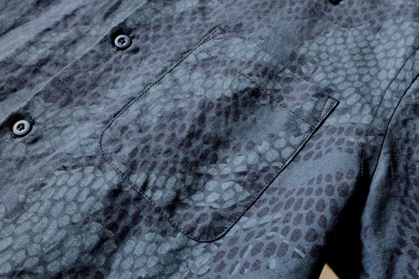 MAHARISHI 5071 CAMO HEMP SUMMER SHIRT SUBDUED NIGHT