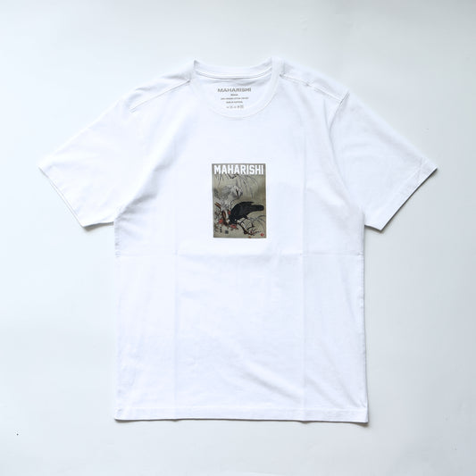 MAHARISHI 1493 Black Crow White Heron T-Shirt White