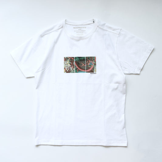 MAHARISHI 1540 Snake Triptych T-Shirt White